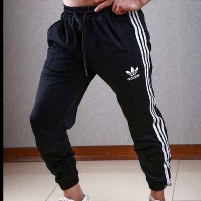 اسلش مردانه شیک مشکی طرح آدیداس سه خط