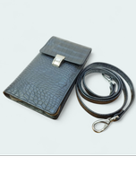 کیف مدارک دوشی دور زیپ چرم طبیعی