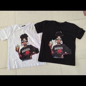 تیشرت دخترانه استیکر دار کد 01