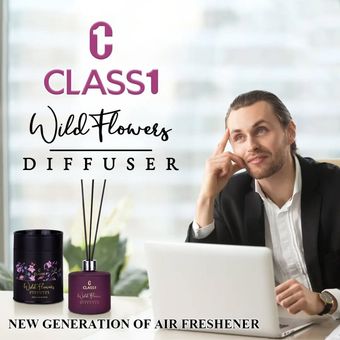 خوشبوکننده هوا با نی کلاس یک مدل Lavender Wild Flowers تراست حجم 100 میل