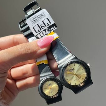 ست ساعت مچی ضد آب Q&Q صفحه طلایی