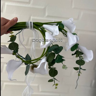 دسته گل عروس اماراتی شیپوری مصنوعی