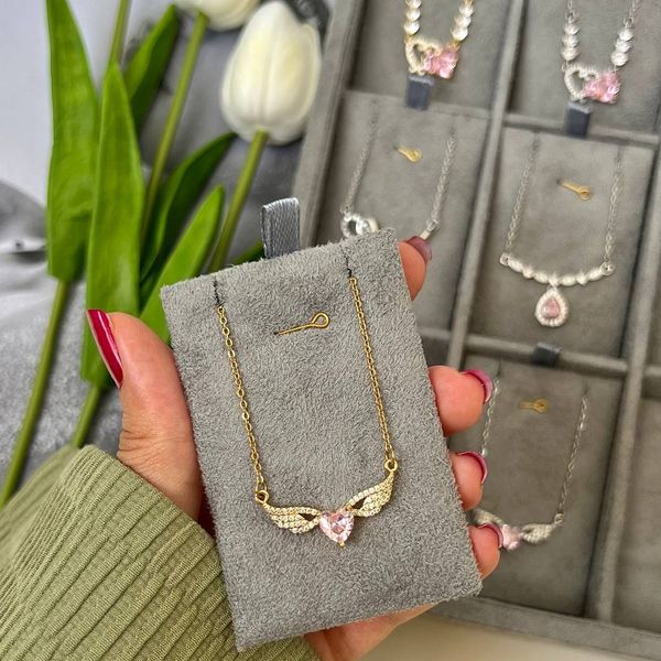 گردنبند سوارسکی قلب بالدار