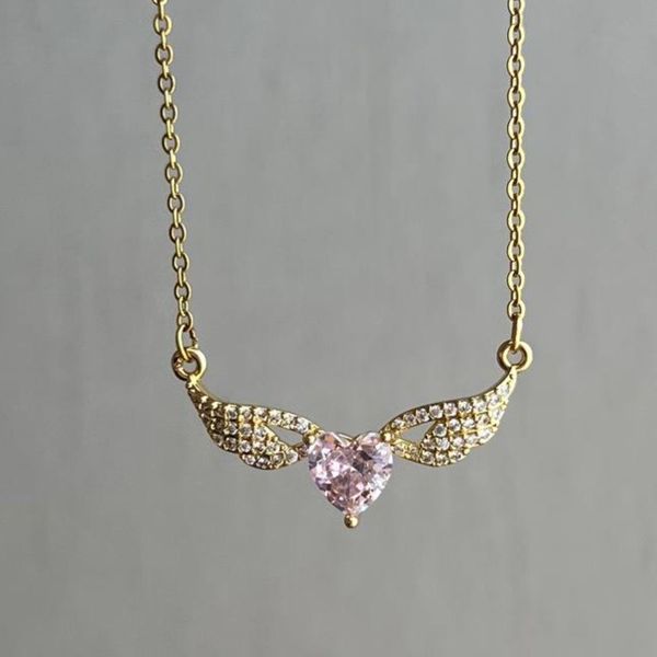 گردنبند سوارسکی قلب بالدار