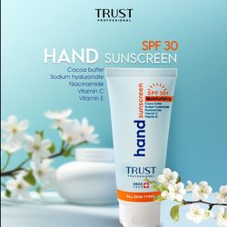 کرم تخصصی دست ضدآفتاب و آبرسان +SPF30 بی‌رنگ تراست