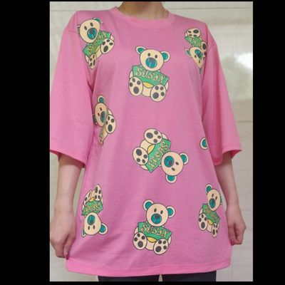 لانگ دخترانه خرسی صورتی 117