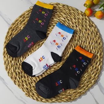 جوراب نخی ساق بلند بچگانه | سایز 5 مناسب 7 تا 10 سال