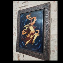 تابلو معرق چوب برجسته طرح رقص