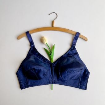 سوتین زنانه ساتن و پرلون سه برشه | مینی‌مایزر بدون فنر | زیرنخ و بالای شیشه‌ای | سایز 75 تا 90