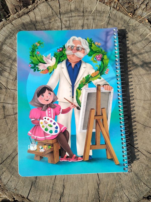 دفتر خط دار 80 برگ طرح استاد فرشچیان