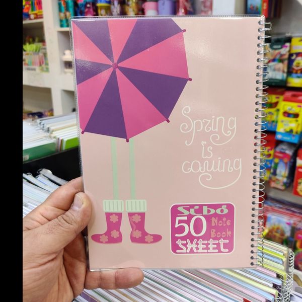دفتر 50 برگ مجلد سیبو طرح کلاسیک فانتزی