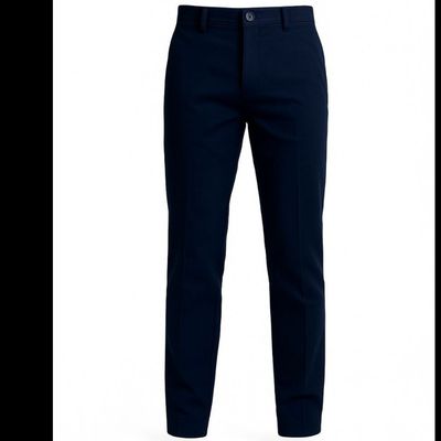 شلوار کتان مردانه فاق بلند رگولار فیت جودون بافت سرمه ای سرمه ای