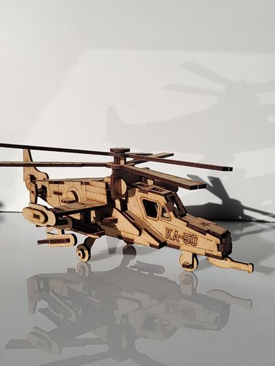 پازل چوبی دکوراتیو هلیکوپتر جنگی