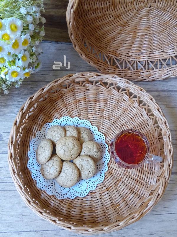 سینی حصیری بدون دسته استودیو راح