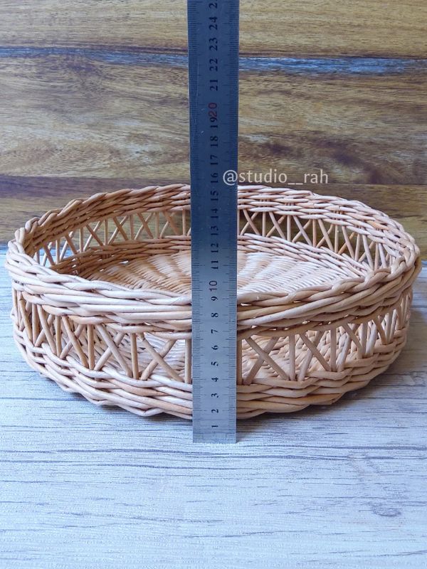 سینی حصیری بدون دسته استودیو راح