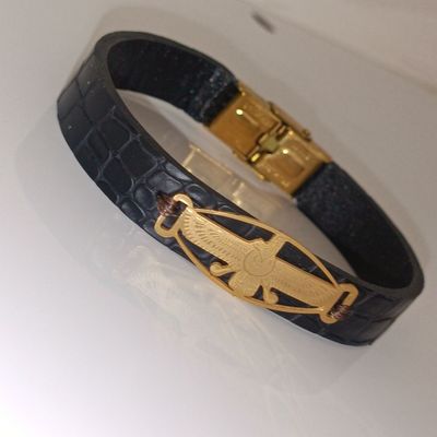 دستبند چرم فروهر طرح 003