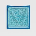 روسری طرح نقش جاوید آبی