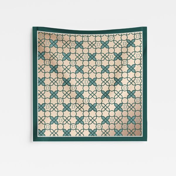 روسری طرح اسلیمی سبز