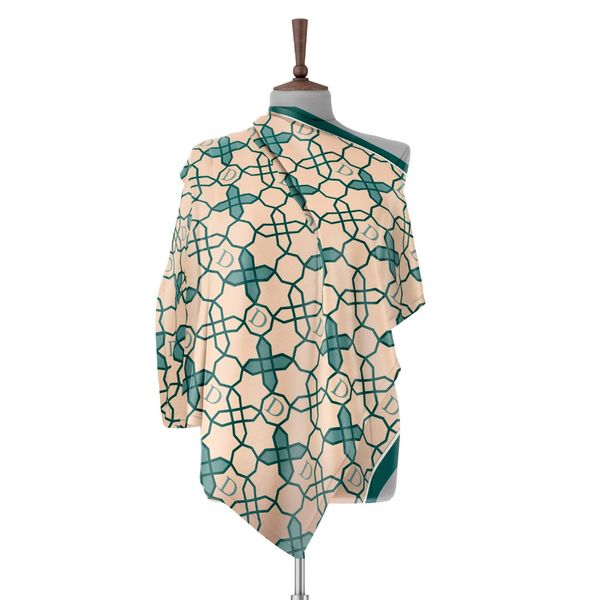 روسری طرح اسلیمی سبز