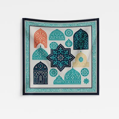 روسری طرح  بهشت گنبد