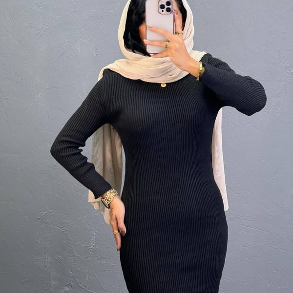 گپ بافت زنانه کشی یقه اسکی مشکی