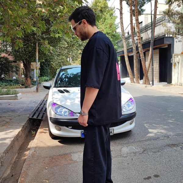 تیشرت %100 پنبه طرح پلنگ صورتی کد 103