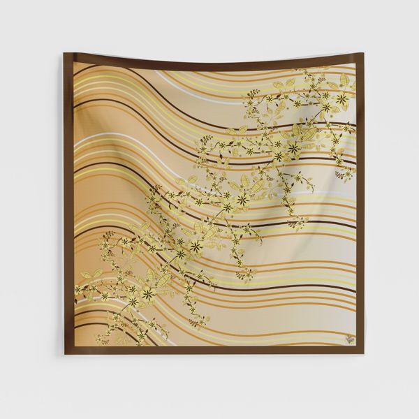 روسری مینای ستاره ای بژ