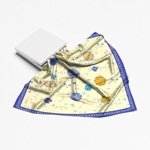 روسری بنفشه بهاری (زرد رنگ )