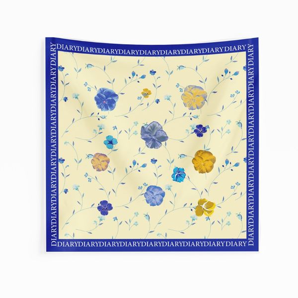 روسری بنفشه بهاری (زرد رنگ )