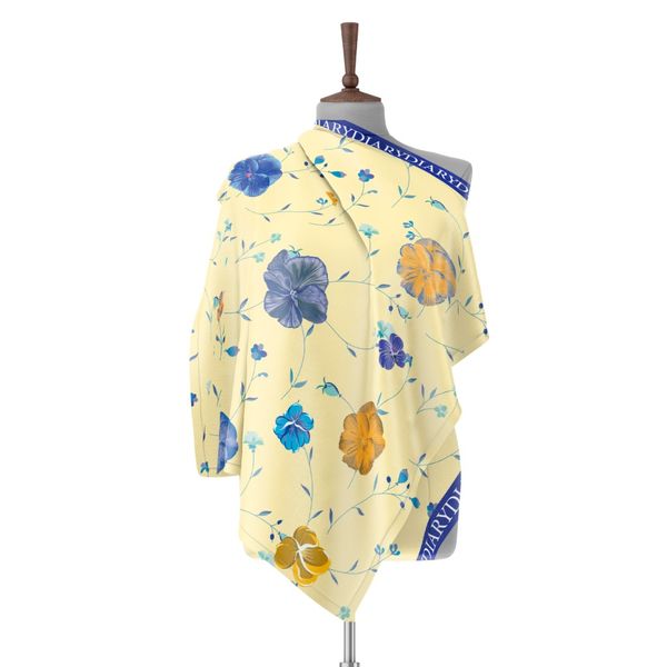 روسری بنفشه بهاری (زرد رنگ )