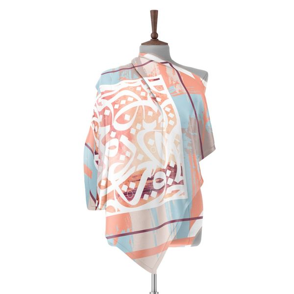 روسری طرح رقص قلم