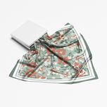 روسری طرح بنفشه گل درشت سبز رنگ