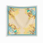 روسری طرح شاهچراغ شیراز زرد رنگ