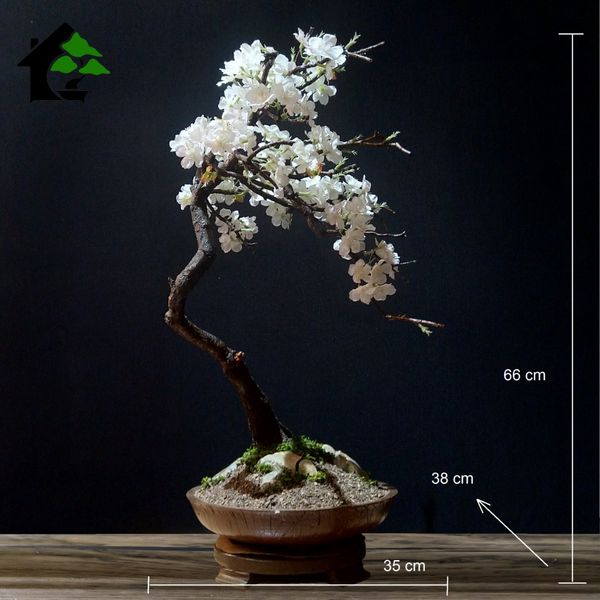 درختچه نیمه مصنوعی شکوفه سیب طرح بونسای 3-1