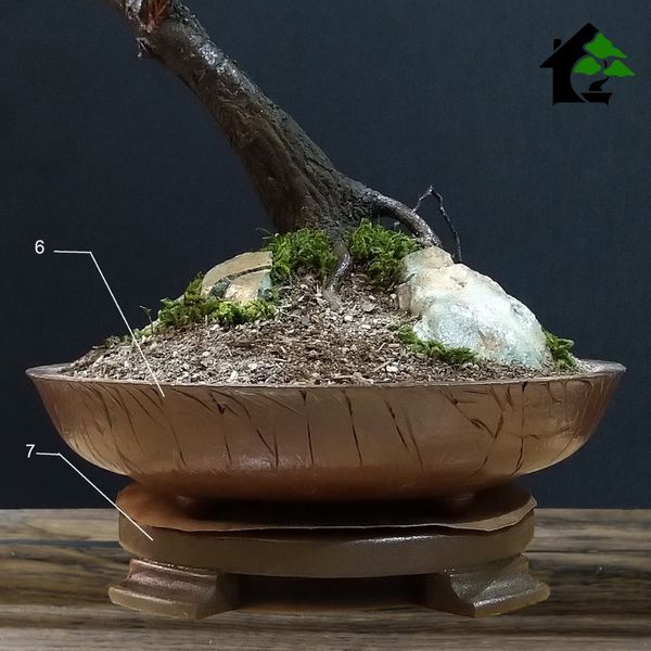 درختچه نیمه مصنوعی شکوفه سیب طرح بونسای 3-1