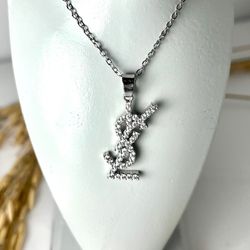 گردنبند جواهر طرح ایو سن لورن زنانه