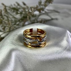 انگشتر طرح امگا زنانه