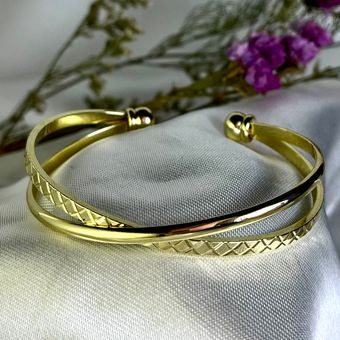 بنگل مینیمال دخترانه استیل مدل ضربدر