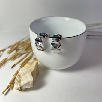 گوشواره حلقه‌ای طلایی و نقره‌ای مدل موناکو (Monaco)