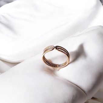 انگشتر طلایی سه ردیفه کد K185