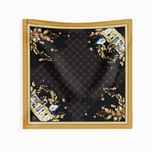 روسری طرح شاهچراغ قهوه ای تیره