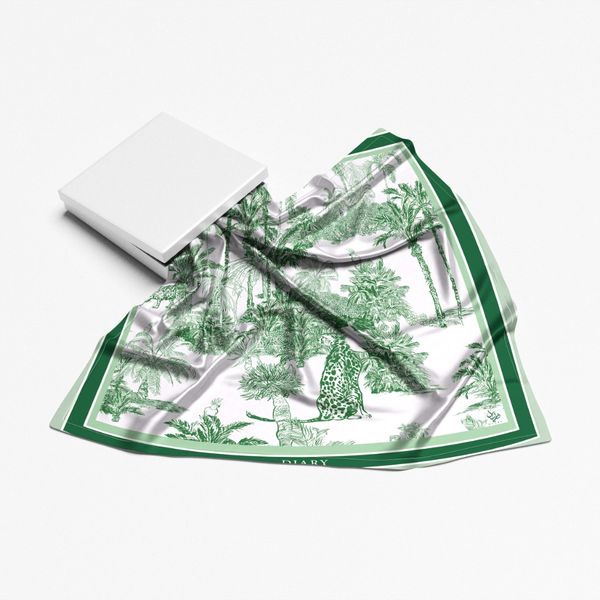 روسری جنگل ایرانی سبز  رنگ