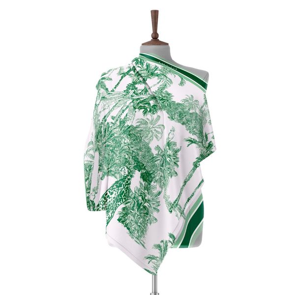 روسری جنگل ایرانی سبز  رنگ