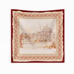 روسری نقش جهان قرمز رنگ