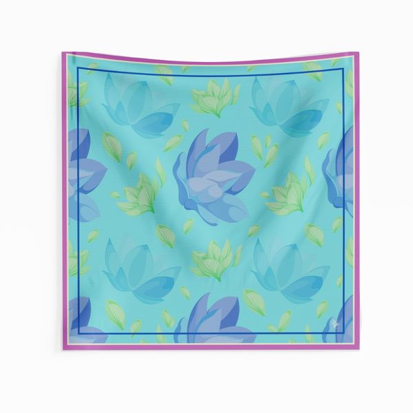 روسری نیلوفر آبی چند رنگ