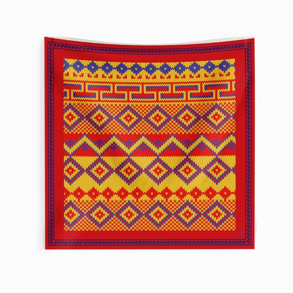 روسری طرح گلیم  فرش های ایرانی