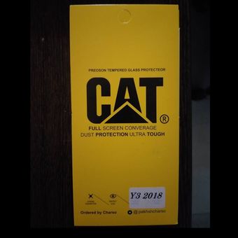 محافظ صفحه نمایش شیشه ای کت CAT مناسب گوشی موبایل هوآوی Y3 2018