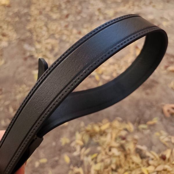 کمربند چرم طبیعی مردانه تک لایه گاوی با سگک پلاکی KG35PA7