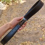کمربند چرم طبیعی مردانه تک لایه گاوی با سگک پلاکی KG35PA3