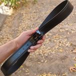 کمربند چرم طبیعی مردانه تک لایه گاوی با سگک پلاکی KG35PA6